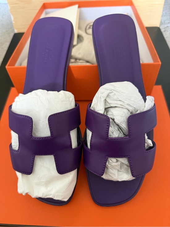 Hermes Shoes - Hermès Oran Sandals - Violet Size 39.5